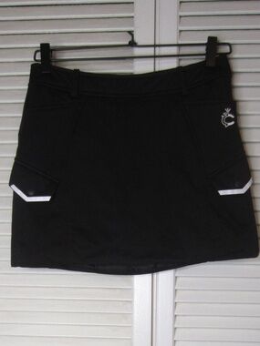 Louis Castel LXF puff golf skort in black - Size XS/S
